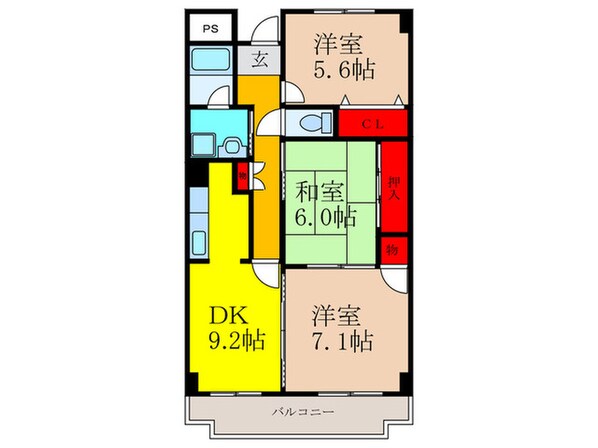 サウスファームの物件間取画像